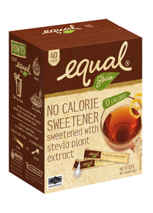 Image of EQUAL Stevia Sticks 40/box (6 boxes per carton) GBA code: EQ3001 from Supplybunny.com