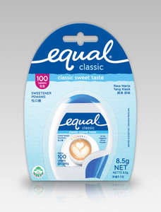 Image of EQUAL Classic Tablet 100/pack (12 packs per carton) GBA code: EQ1001 from Supplybunny.com