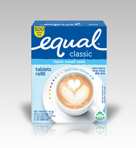 Image of EQUAL Classic Tablet 500/box (12 boxes per carton) GBA code: EQ1003 from Supplybunny.com