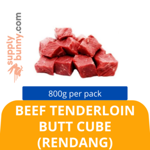 Image of Frozen Indian Beef Tenderloin Butt Cubes (Rendang/Curry) 2.5cm x 2.5cm/cube 800g/pack (sold per pack) from Supplybunny.com