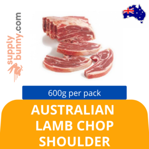 Image of Frozen Australian Lamb Chop Shoulder Square Cut 1.5cm Slice (Curry) 600g/pack (sold per pack) from Supplybunny.com