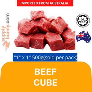 Image of Australian / New Zealand Beef Cube (Grass Fed) (1" x 1") 500g per Pack (Sold per Pack) from Supplybunny.com