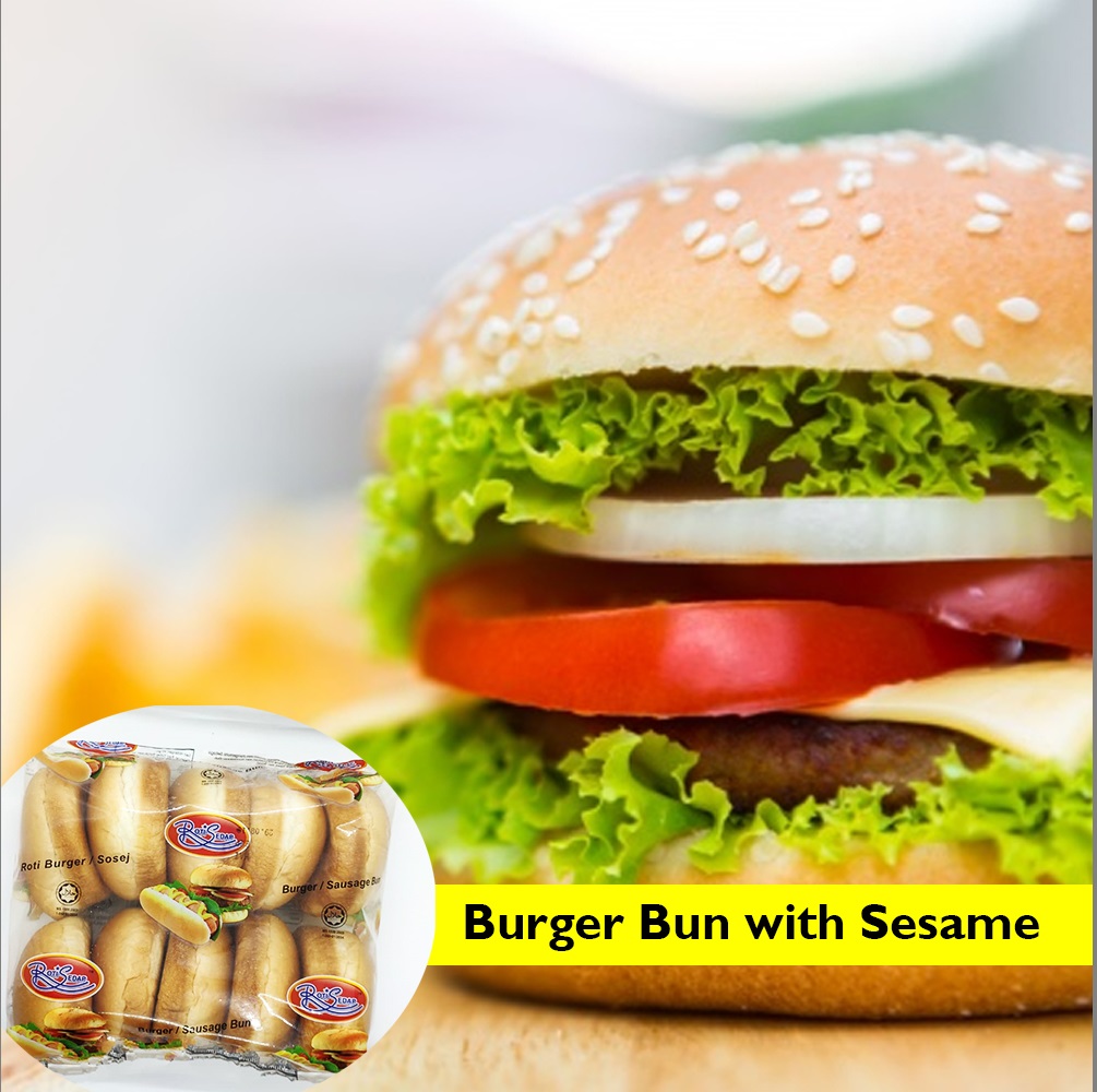 Burger Bun Sesame 10 pieces per 400g Pack (Sold per Pack) — HORECA