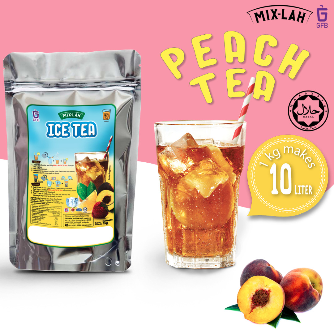 Refreshing Fruit Tea Ice Peach Tea Instant Powder 1kg/pack (Sold per