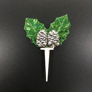 Image of Holy Leaves with 2 Pine Cone - 50pieces/pack (Sold per pack) Item Code: XM126 from Supplybunny.com