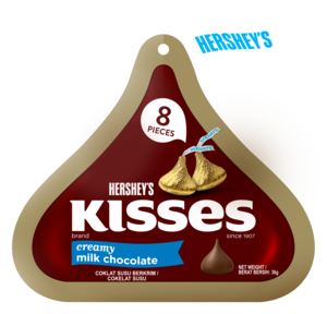 Image of HERSHEY'S Kisses Creamy Milk Chocolate 36gm/pack ( 24 packs per carton ) GBA P.Code: HS13001 from Supplybunny.com