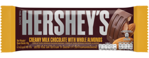 Image of HERSHEY'S Bar Creamy Milk Chocolate with Whole Almonds 40gm/pack ( 24 packs per carton ) GBA P.Code: HS11005 from Supplybunny.com