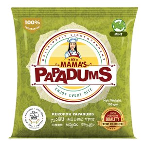 Image of My Mama's Papadums Mint 100g per pack (Sold by Pack) from Supplybunny.com