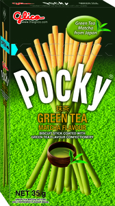 Image of POCKY Green Tea Matcha 35gm/pack ( 10 packs per carton ) GBA P.Code: PKY0002 from Supplybunny.com