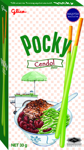 Image of POCKY Cendol 33gm/pack ( 10 packs per carton ) GBA P.Code: PKY0009 from Supplybunny.com