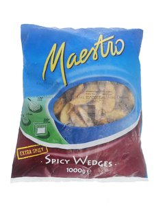 Image of Maestro Spicy Wedges 1kg (sold per pack) from Supplybunny.com