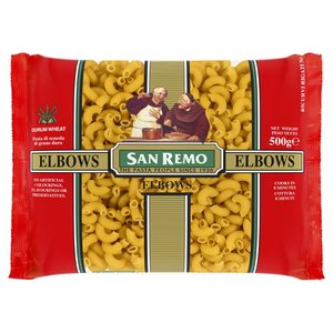 Image of San Remo Elbows 500g (20 packs per carton) from Supplybunny.com