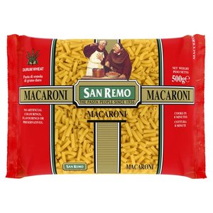Image of San Remo Macaroni 500g (20 packs per carton) from Supplybunny.com