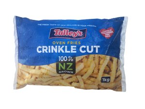 Image of Talley's Crinkle Cut French Fries 1kg (New Zealand) (12 packs per carton) from Supplybunny.com
