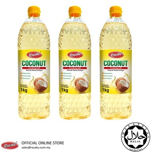 Image of RASAKU Coconut Cooking Oil/ Minyak Masak Kelapa 1kg/bottle (3 bottles per bundle) (Sold per Bundle) from Supplybunny.com