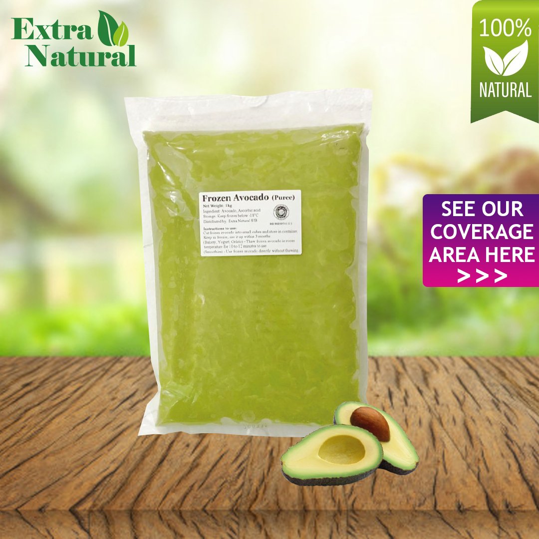 [Extra Natural] Frozen Avocado Puree 500g/pack (sold per pack) — HORECA