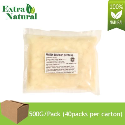 [Extra Natural] Frozen Seedless Soursop Pulp / Soursop Fruit