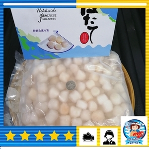 Image of Hokkaido Species Baby White Scallop XS Size 100/120, 1kg per Pack (Sold per Pack) from Supplybunny.com