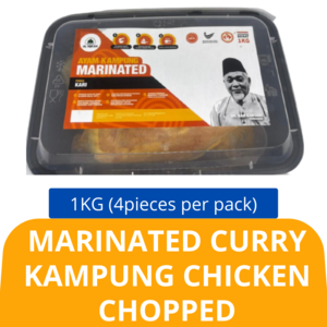 Image of Marinated Curry Spiced Kampung Chicken Chopped 1kg (4 pieces per kg) (sold per pack) from Supplybunny.com