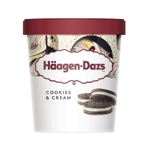 Image of Häagen-Dazs Cookies & Cream Ice Cream 473ml/Pint (8 pints per carton) Imported from France GBA P.Code: HD1006 from Supplybunny.com