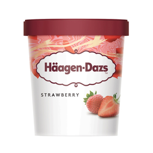 Image of Häagen-Dazs Strawberry Ice Cream 473ml/Pint (8 pints per carton) Imported from France GBA P.Code: HD1005 from Supplybunny.com