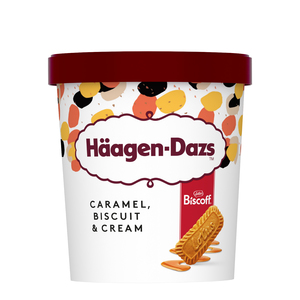 Image of Häagen-Dazs Caramel Biscuit & Cream Speculoos Ice Cream 473ml/Pint (8 pints per carton) Imported from France GBA P.Code: HD1009 from Supplybunny.com