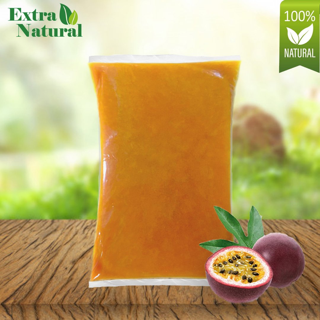 [Extra Natural] Frozen Seedless Passion Fruit Pulp 1kg/pack (10 packs per carton) — HORECA