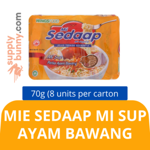 Image of Mi Sedaap Mi Sup Ayam Bawang (70g x 5 units per pack) (8 packs per carton)  Mi Sedap Sup Ayam Bawang from Supplybunny.com