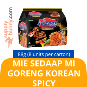 Image of Mi Sedaap Mi Goreng Korean Spicy (88g x 5 units per pack) (8 packs per carton)  Mi Sedap Korea from Supplybunny.com