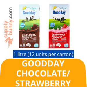 Image of Goodday Chocolate/Strawberry (1Litre x 12 packs) (sold per carton)  Strawberi Susu Goodday from Supplybunny.com