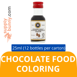 Image of Star Brand Artificial Chocolate Food Colouring (25ml x 12 bottles) (sold per carton)  Pewarna Tiruan Coklat Baking Goods Halal from Supplybunny.com