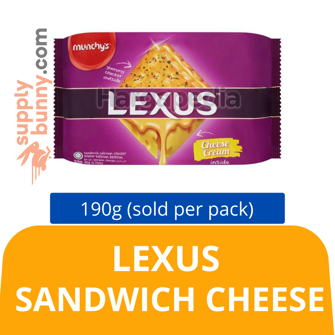 Munchy s Lexus Sandwich Cheese 190g sold Per Pack PJ Grocer Biskut 
