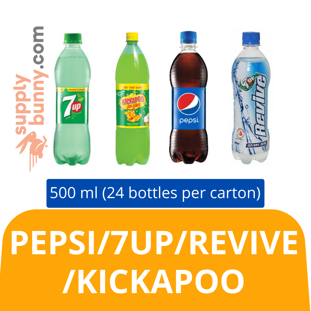 Pepsi/7up/Revive/Kickapoo (500ml x 24 bottles) (sold per carton