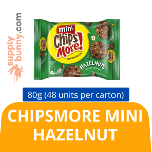 Image of Chipsmore Mini Hazelnut (80g x 48 packs) (sold per carton)  Biskut Chipsmore Mini Hazelnut from Supplybunny.com