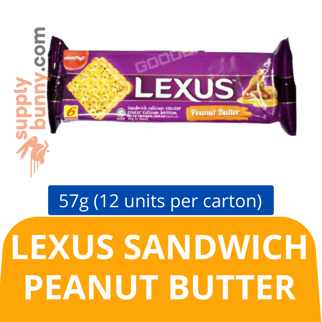 Munchy's Lexus Sandwich Peanut Butter (57g x 12 units per pack) (6