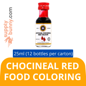 Image of Star Brand Artificial Chocineal Red Food Colouring (25ml x 12 bottles) (sold per carton)  Pewarna Tiruan Merah Chocineal Baking Goods Halal from Supplybunny.com