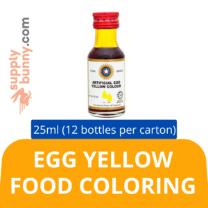Image of Star Brand Artificial Egg Yellow Food Colouring (25ml x 12 bottles) (sold per carton)  Pewarna Tiruan Kuning Telur Baking Goods Halal from Supplybunny.com