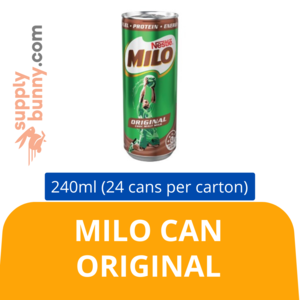 Image of Milo Can Original (20+4) (240ml x 24 cans) (sold per carton)  Milo Tin Asli from Supplybunny.com