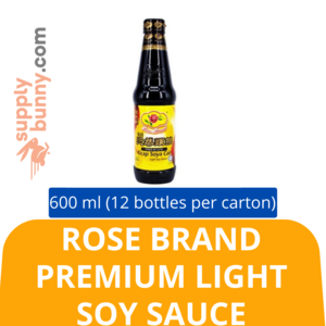 Image of Rose Brand Premium Light Soy Sauce (600ml x 12) (sold per carton)  Brand Rose Sos Kicap Premium from Supplybunny.com