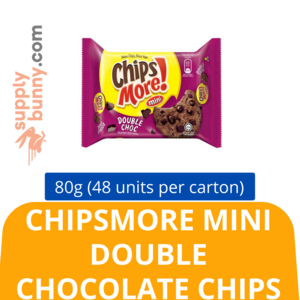 Image of Chipsmore Mini Double Chocolate Chips (80g x 48 packs) (sold per carton)  Biskut Chipsmore Mini Coklat Berganda from Supplybunny.com