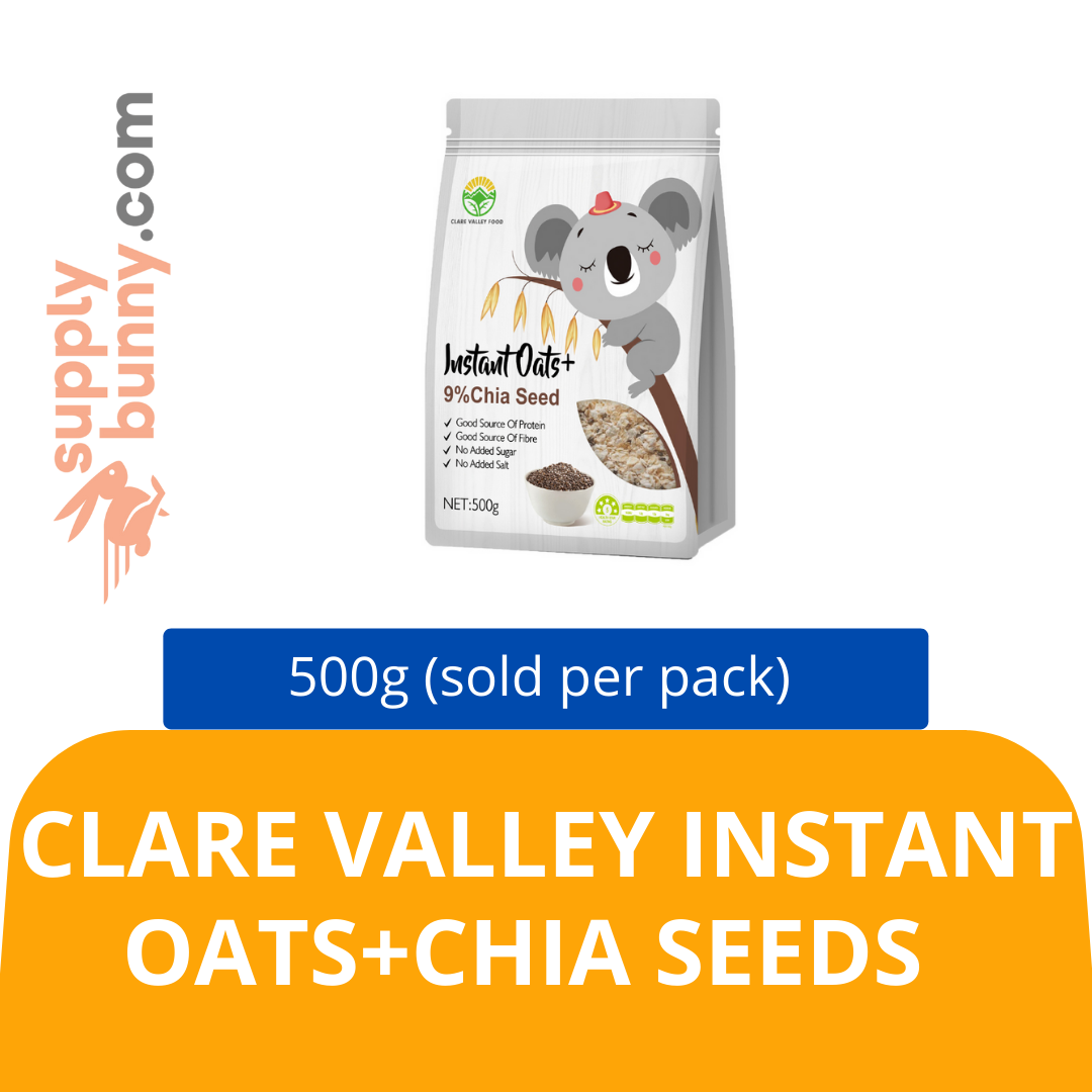 CLARE VALLEY Instant Oats+Chia Seeds 500g/pack (sold per pack) — HORECA