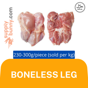 Image of Boneless Leg 230-300g/pc (sold per kg) Paha Ayam Tanpa Tulang from Supplybunny.com