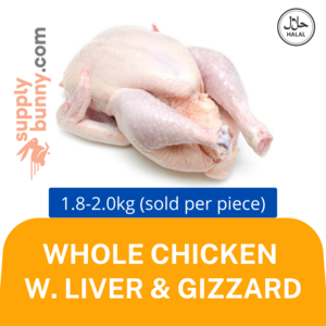 Image of Whole Chicken with Liver & Gizzard 1.8kg-2.0kg±/pc (sold per nos) Ayam Dgn Hati & Perut from Supplybunny.com