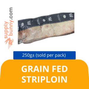 Image of Grain Fed Striploin 250g (sold per pack) from Supplybunny.com