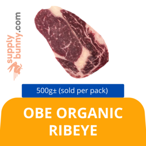 Image of OBE Organic Ribeye 250g (sold per pack) from Supplybunny.com