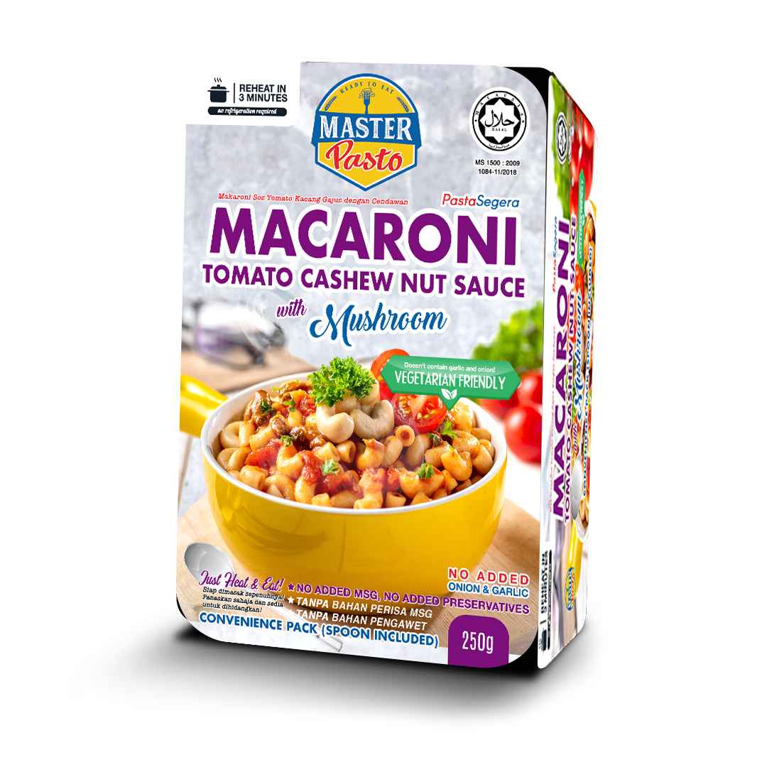 MACARONI Tomato Cashew Nut Sauce with Mushroom 250g — HORECA Suppliers