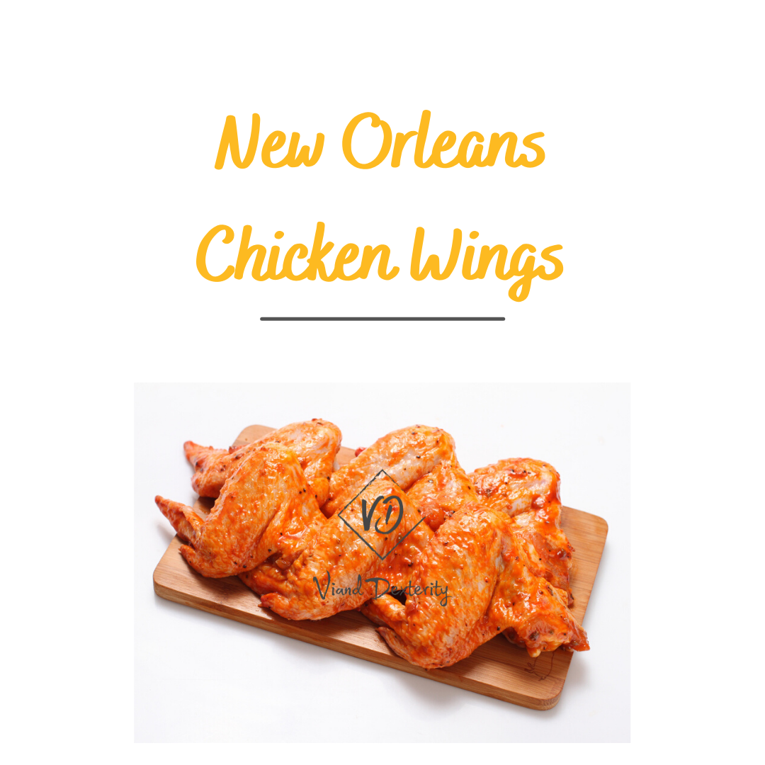 Marinated New Orleans Chicken Wing 1kg/Pack (6 Pack per Carton