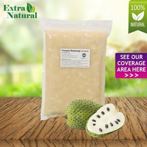 Image of [Extra Natural] Frozen Seedless Soursop Pulp / Soursop Fruit Meat 1kg/pack (20 packs per carton) from Supplybunny.com