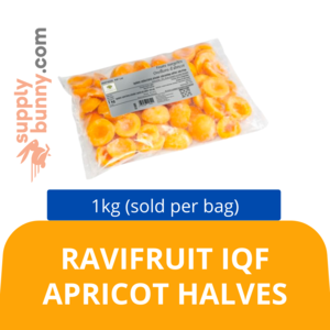 Image of RAVIFRUIT IQF APRICOT HALVES 1KG (sold per bag) BidFood from Supplybunny.com