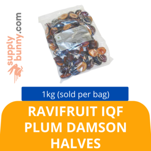 Image of RAVIFRUIT IQF PLUM DAMSON HALVES 1KG (sold per bag) BidFood from Supplybunny.com